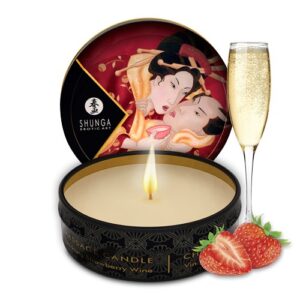 1100 MASSAGE CANDLE SPARKLING STRAWBERRY WINE 30M