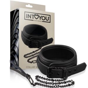 1187 COLLAR WITH LEASH VEGAN LEATHER