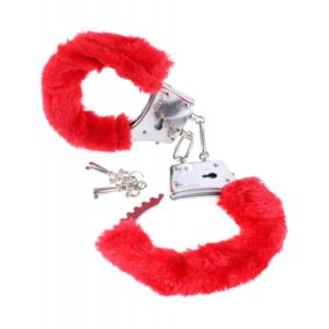 BEGINNER'S FURRY CUFFS - RED