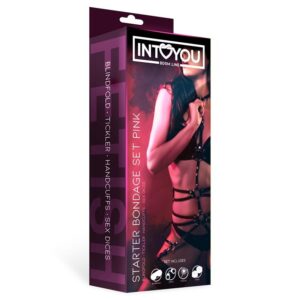 1672 CONJUNTO BONDAGE 4 PECAS ROSA