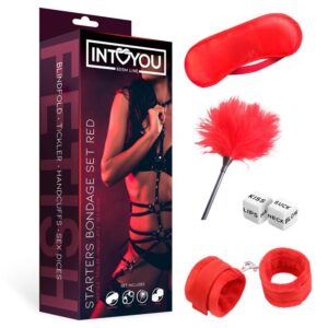 CONJUNTO BONDAGE 4 PEÇAS VERMELHAS