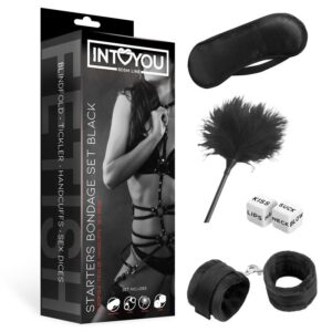 CONJUNTO BONDAGE 4 PEÇAS PRETAS