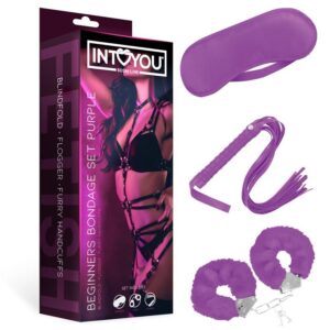 CONJUNTO DE BONDAGE 3 PEÇAS ROXAS