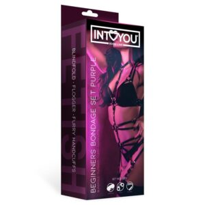 1696 CONJUNTO DE BONDAGE 3 PECAS ROXAS