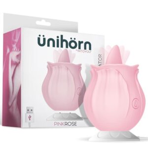 TONGUE LICKING VIBRATOR PINKROSE USB CHARGE DOCK SILICONE