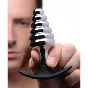 2643 PLUG ANAL METALICO FORMA ONDULADO