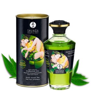 2653 OLEO QUENTE DE MASSAGEM AFRODISIACO CHA VERDE EXOTICO ORGANICO 100 ML