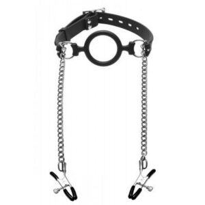 18808 MUTINY SILICONE O RING GAG NIPPLE CLAMPS