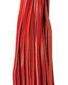 19906 LEATHER WHIP METAL RED