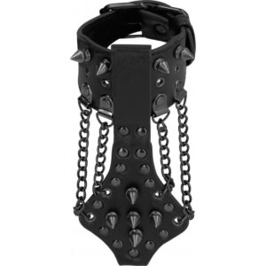 3357 SPIKED BRACELET WITH CHAINS