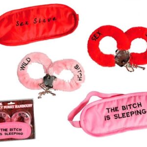 4255 EYE MASK SEXY FURRY HANDCUFF
