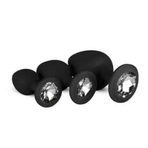 6840 CONJUNTO 3 PLUGS ANAL COM DIAMANTE SML