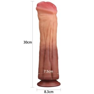 6960 12 DUAL LAYERED SILICONE COCK