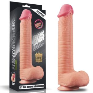 6964 12 DUAL LAUERED SILICONE COCK