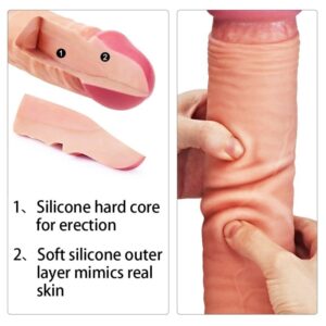 6972 12 DUAL LAUERED SILICONE COCK