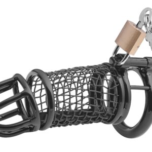 7121 METAL COCK CAGE MATRIX BLACK scaled
