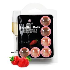 8287 BRAZILIAN BALLS 6 BOLAS MORANGO E CHAMPANHE