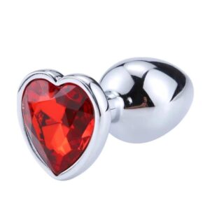 8322 PLUG ANAL VERMELHO SCARLATE CORACAO