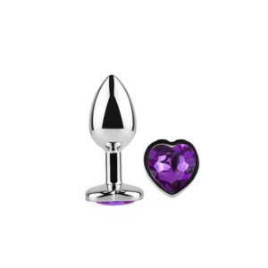 8332 PLUG ANAL CORACAO ROXO