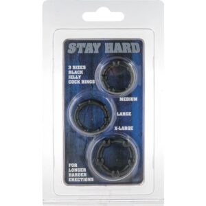 10039 STAY HARD RINGS BLACK