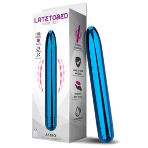 10322 ASTRO VIBRATOR 10 FUNCOES 185 CM USB AZUL