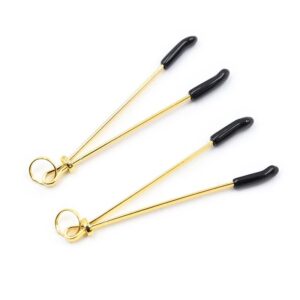 10348 GRAMPOS MAMILOS DE METAL PRETODOURADO