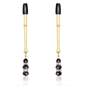 10354 GRAMPOS MAMILO COM BOLAS DE CRISTAL DOURADAS