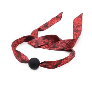 10362 MORDACA BOLA DE SILICONE PRETAVERMELHA