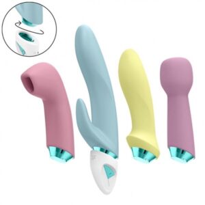 10498 FABULOUS FOUR CONJUNTO DE VIBRADOR E PULSO DE AR