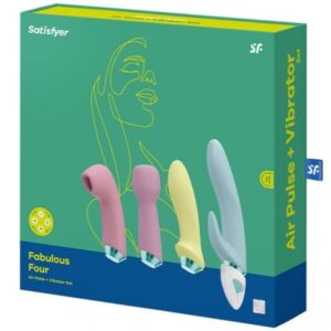 10499 FABULOUS FOUR CONJUNTO DE VIBRADOR E PULSO DE AR
