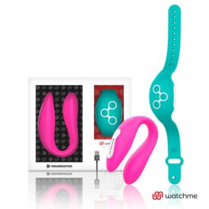 12228 WEARWATCH VIBRADOR DUPLA TECNOLOGIA RELOGIO FUCSIA AGUA MARINHA