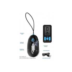 12803 VIBRADOR OVO E E STIM USB C CONTROLE PRETO