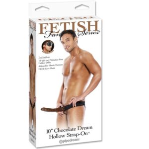12875 10 CHOCOLATE DREAM HOLLOW STRAP ON