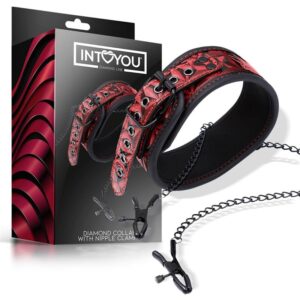 DIAMOND COLLAR WITH NIPPLE CLAMPS