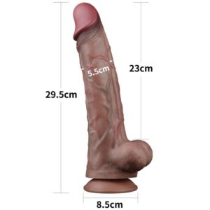 13199 11.5 DUAL LAYERED SILICONE COCK