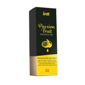 GEL DE MASSAGEM COM SABOR E EFEITO QUENTE DE MARACUJÁ, 30ML
