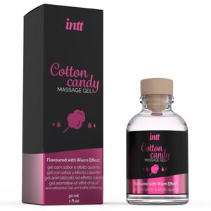 GEL DE MASSAGEM COM SABOR E EFEITO QUENTE DE ALGODÃO DOÇE, 30ML