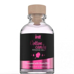 GEL DE MASSAGEM COM SABOR E EFEITO QUENTE DE ALGODÃO DOÇE, 30ML