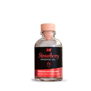 GEL DE MASSAGEM E ORAL EFEITO QUENTE DE MORANGO, 30ML