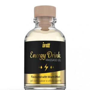 GEL DE MASSAGEM COM SABOR E EFEITO QUENTE DE BEBIDA ENERGÉTICA, 30ML