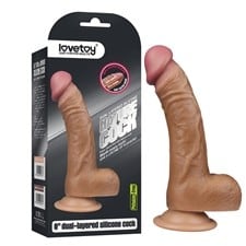 8.0'' DUAL-LAYERED SILICONE COCK