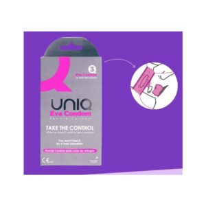PRESERVATIVOS FEMININOS UNIQ EVA SEM LÁTEX 3 UNIDADES