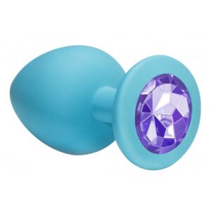 ANAL JEWEL SILICONE - TURQUESA - LILÁS-TAM. L