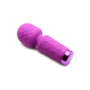 MINI VARINHA DE SILICONE RECARREGÁVEL MASSAGER ROXO