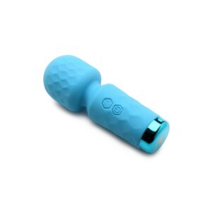 MINI VARINHA RECARREGÁVEL MASSAGER SILICONE AZUL