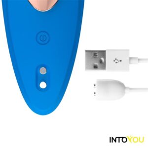 VIBRADOR DE CALCINHA DE SILICONE COM APP DOUBLE LAYER BLUE