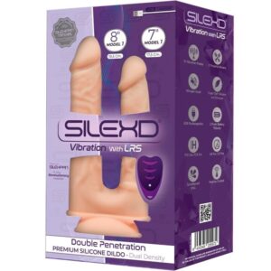 VIBRADOR REALISTA DE DUPLO PÊNIS CONTROLE REMOTO 17,5 / 19,5 CM