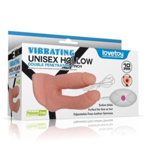 UNISEX HOLLOW DOUBLE PENETRATOR 6 INCH
