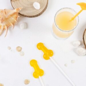 CHUPA CHUPA FORMA DE PÉNIS COM SABOR A PIÑA COLADA