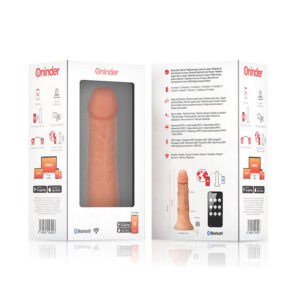 DILDO VIBRADOR BOGOTÁ MÉDIO 9 VELOCIDADES NATURAL 17,5 CM -O- 4.0 CM - APLICATIVO GRATUITO